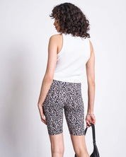 biker shorts leo print