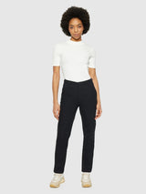 regenerative organic cotton high neck rib star white