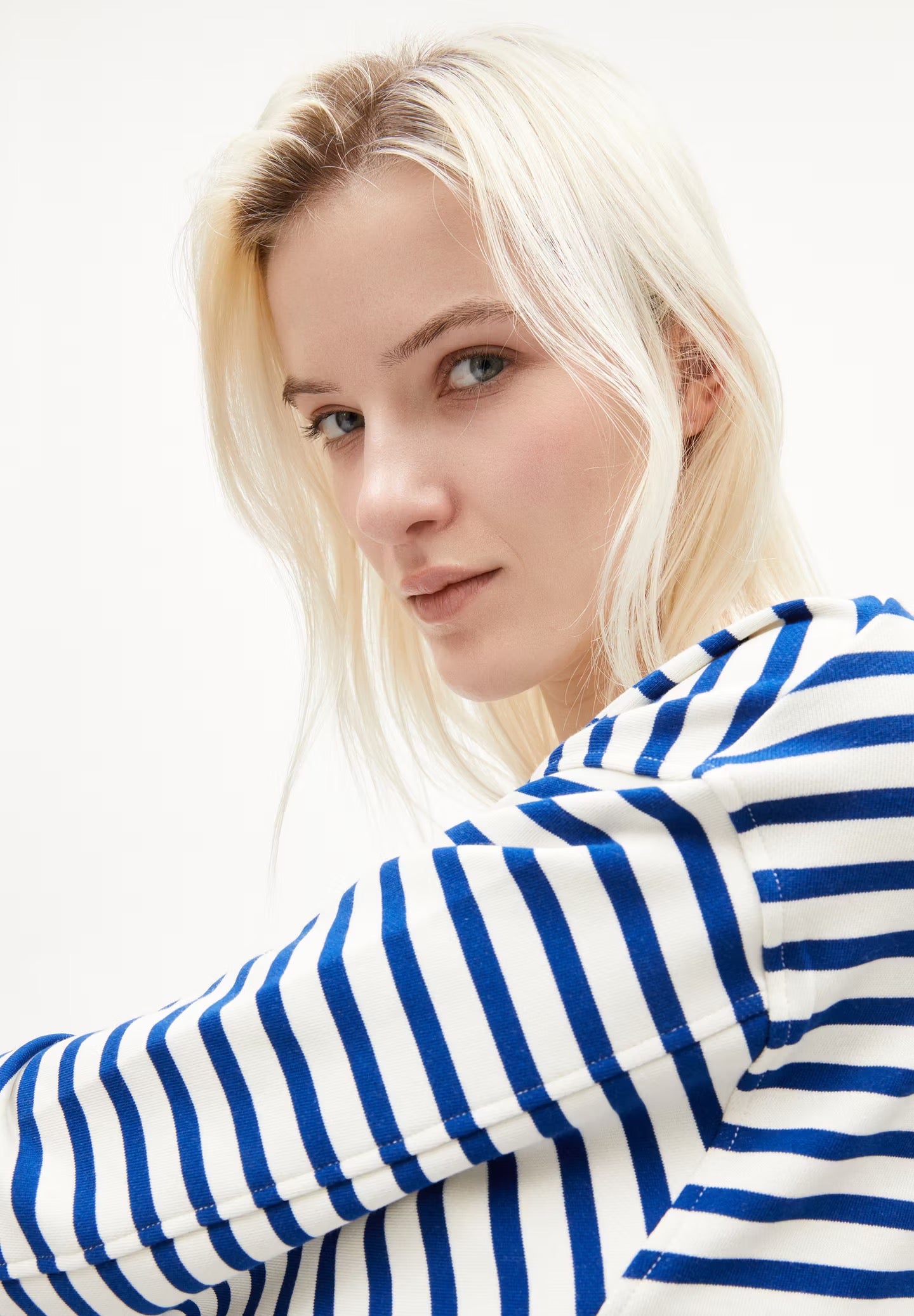 pullover frankaa maarlen stripe undyed-lapis blue