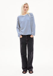 pullover frankaa maarlen stripe undyed-lapis blue