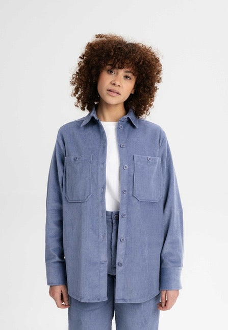 cord overshirt jiya taubenblau