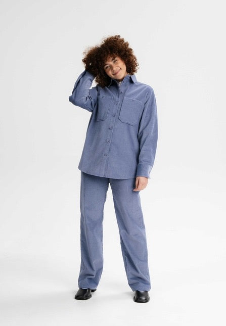 cord overshirt jiya taubenblau