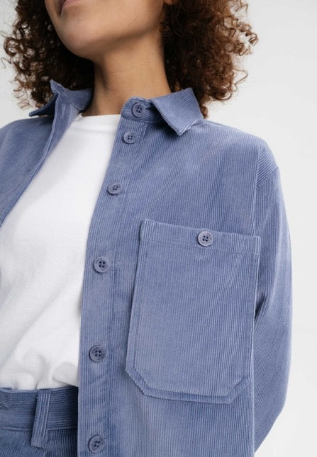 cord overshirt jiya taubenblau