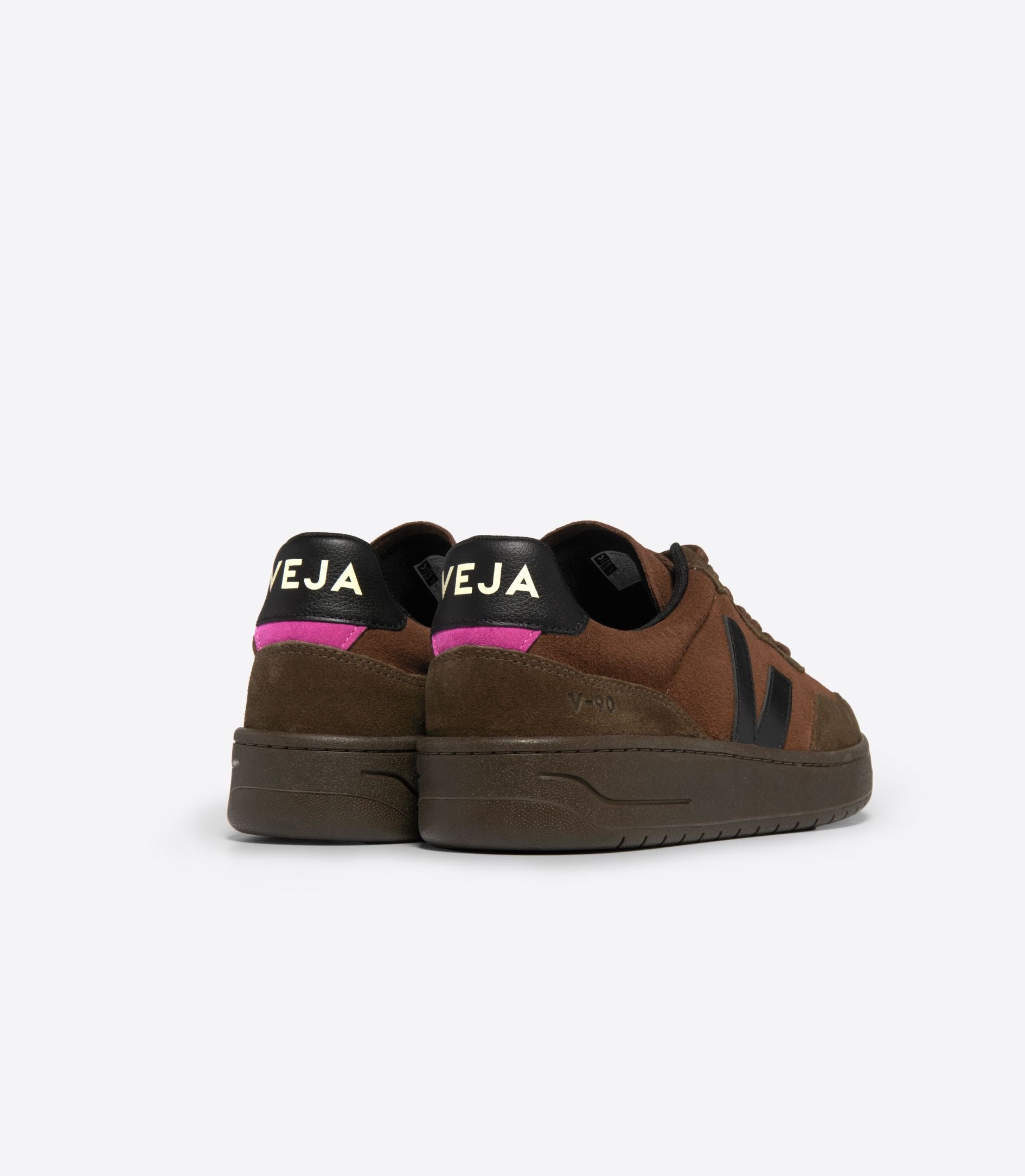 sneaker v-90 suede walnut black