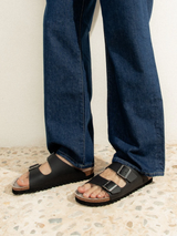 sandale hawaii oiled leather black