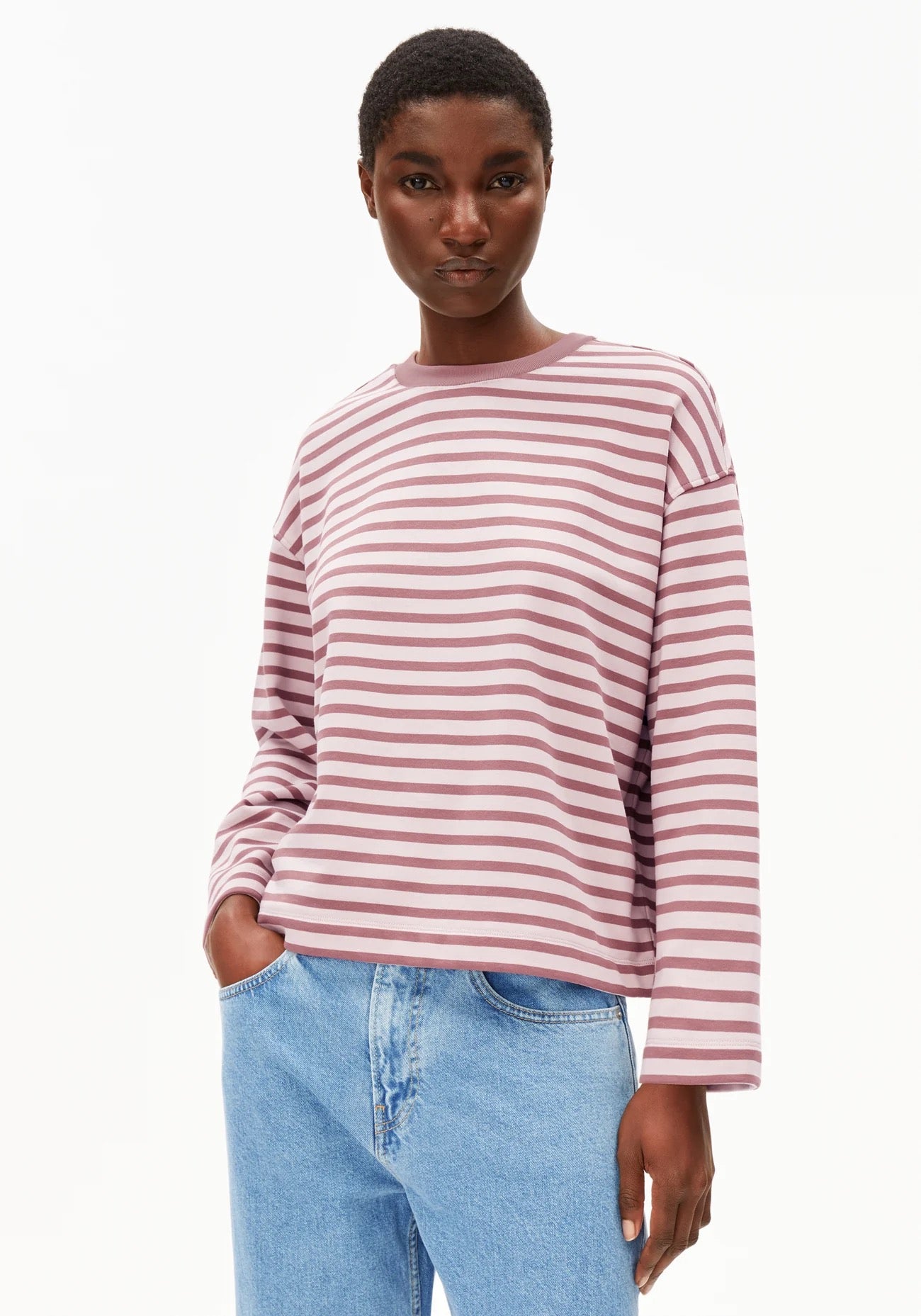 pullover frankaa maarlen stripe ice grape-dark berry