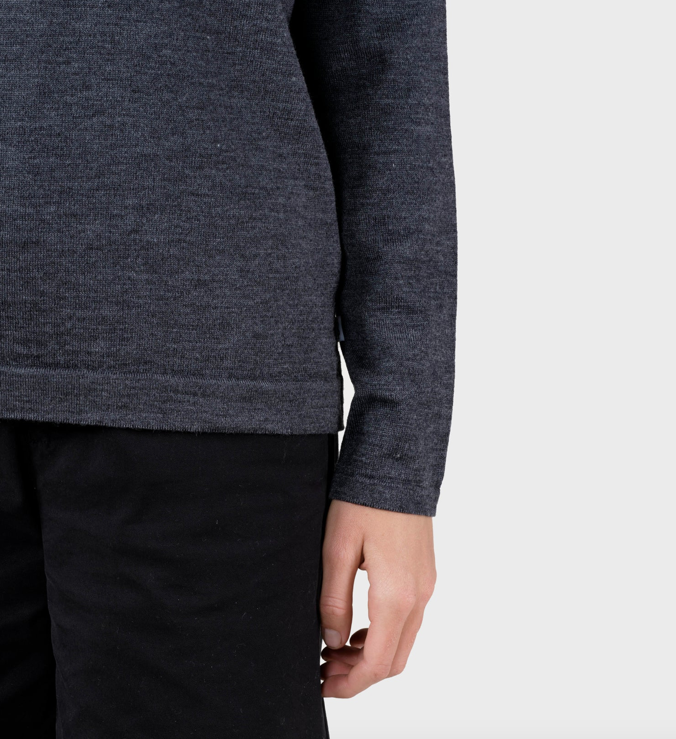 pullover basic merino knit anthracite