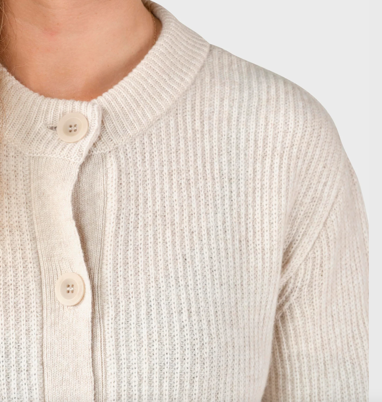 gerda knit cardigan pastel sand