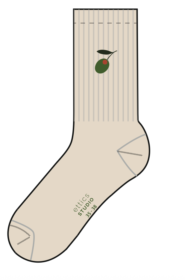 tennis sock whitecap grey olive