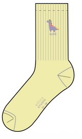 tennis sock butter yellow dino