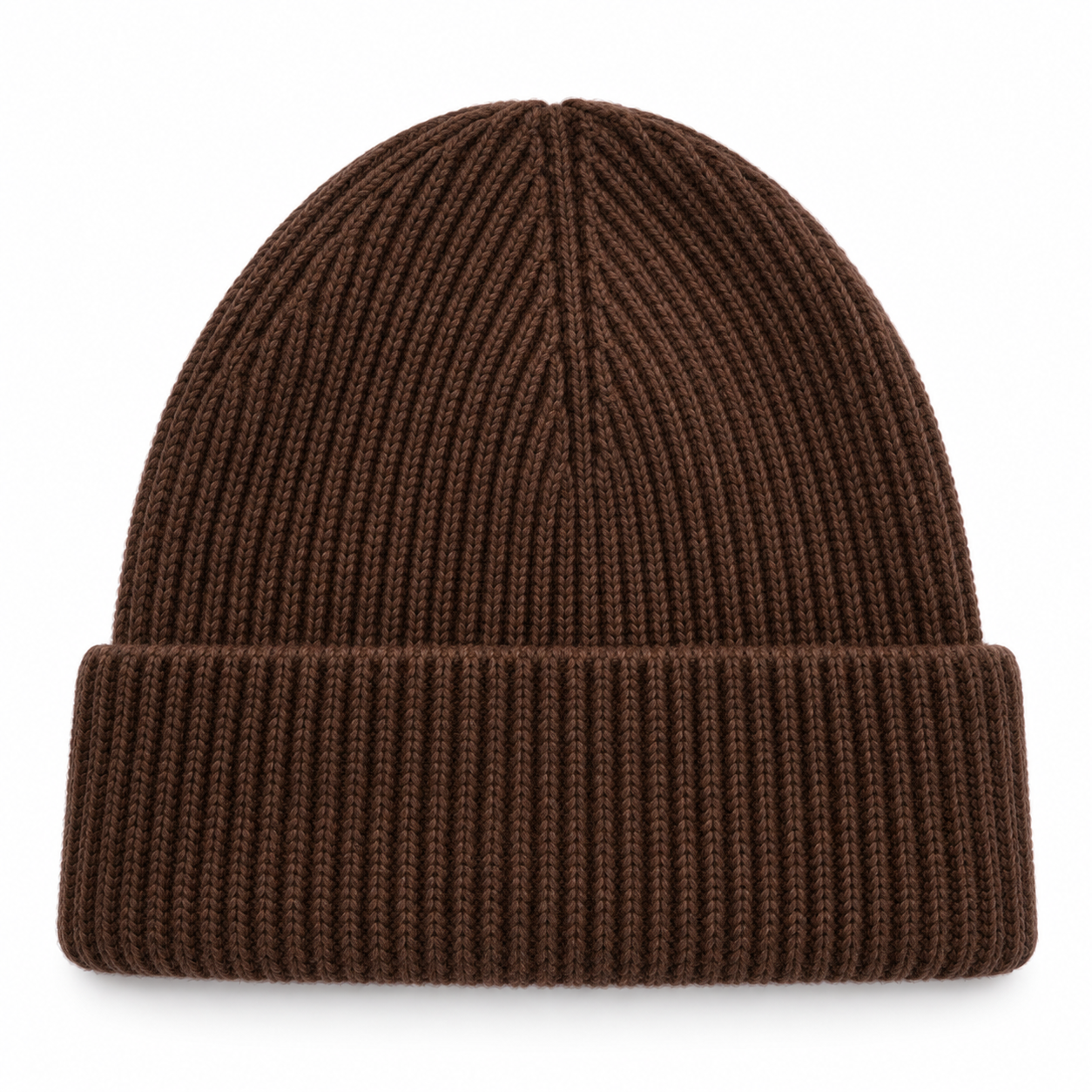 classic wool beanie - chocolate brown