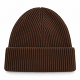 classic wool beanie - chocolate brown
