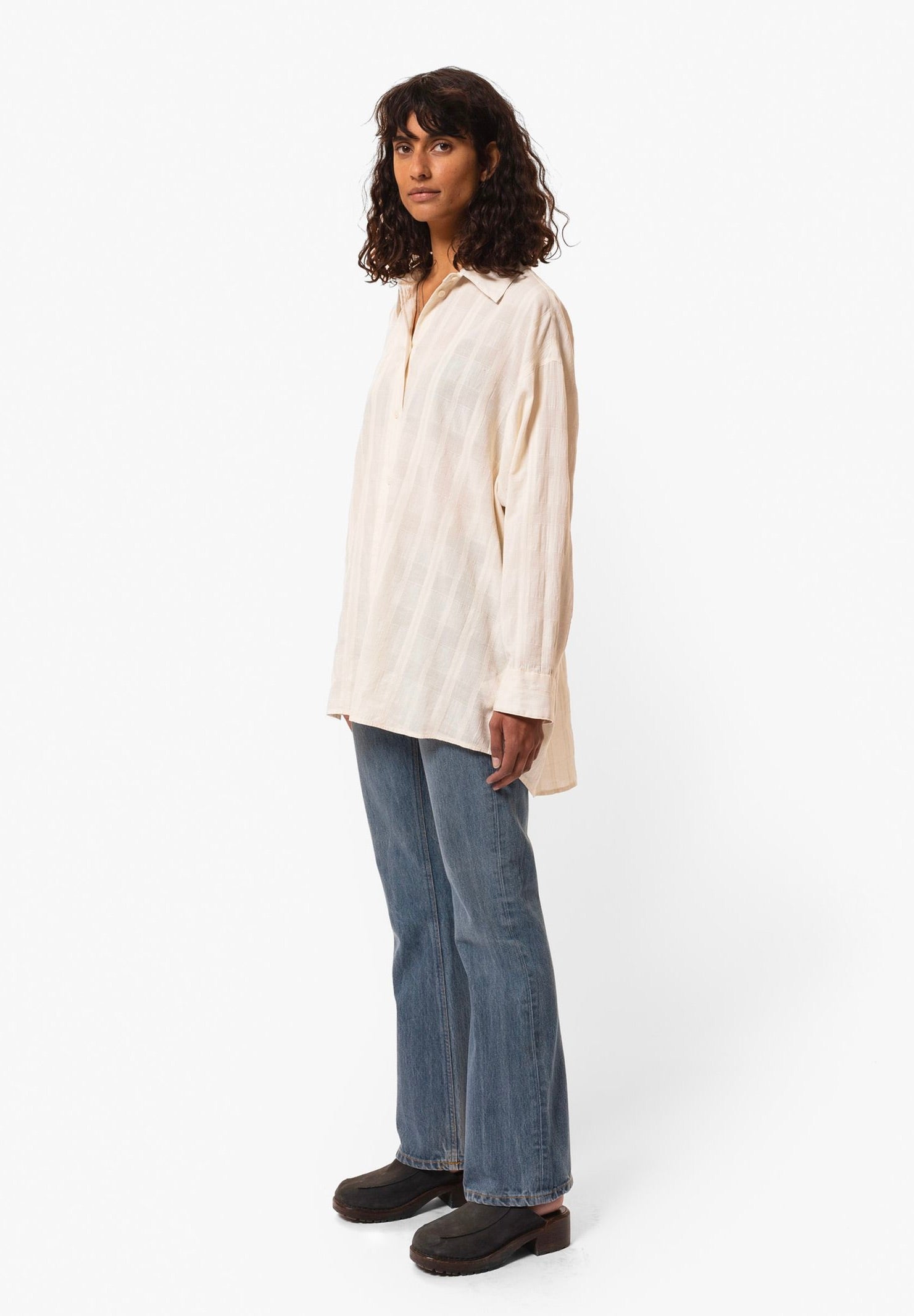monica embroidered shirt offwhite