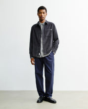 cord casual shirt washed anthracite