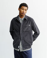 cord casual shirt washed anthracite