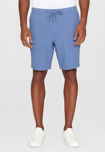 fig loose crushed cotton shorts moonlight blue