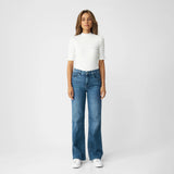 jeans dew flared soft denim - classic - medium blue