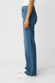 jeans dew flared soft denim - classic - medium blue