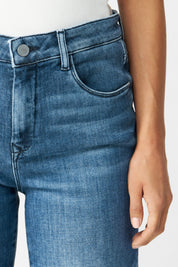 jeans dew flared soft denim - classic - medium blue