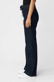 jeans dew flared soft denim - french pocket - raw blue