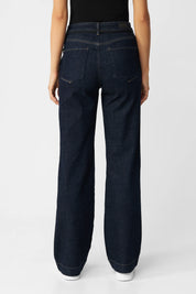 jeans dew flared soft denim - french pocket - raw blue