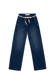 jeans dew flared - french pocket - dark blue