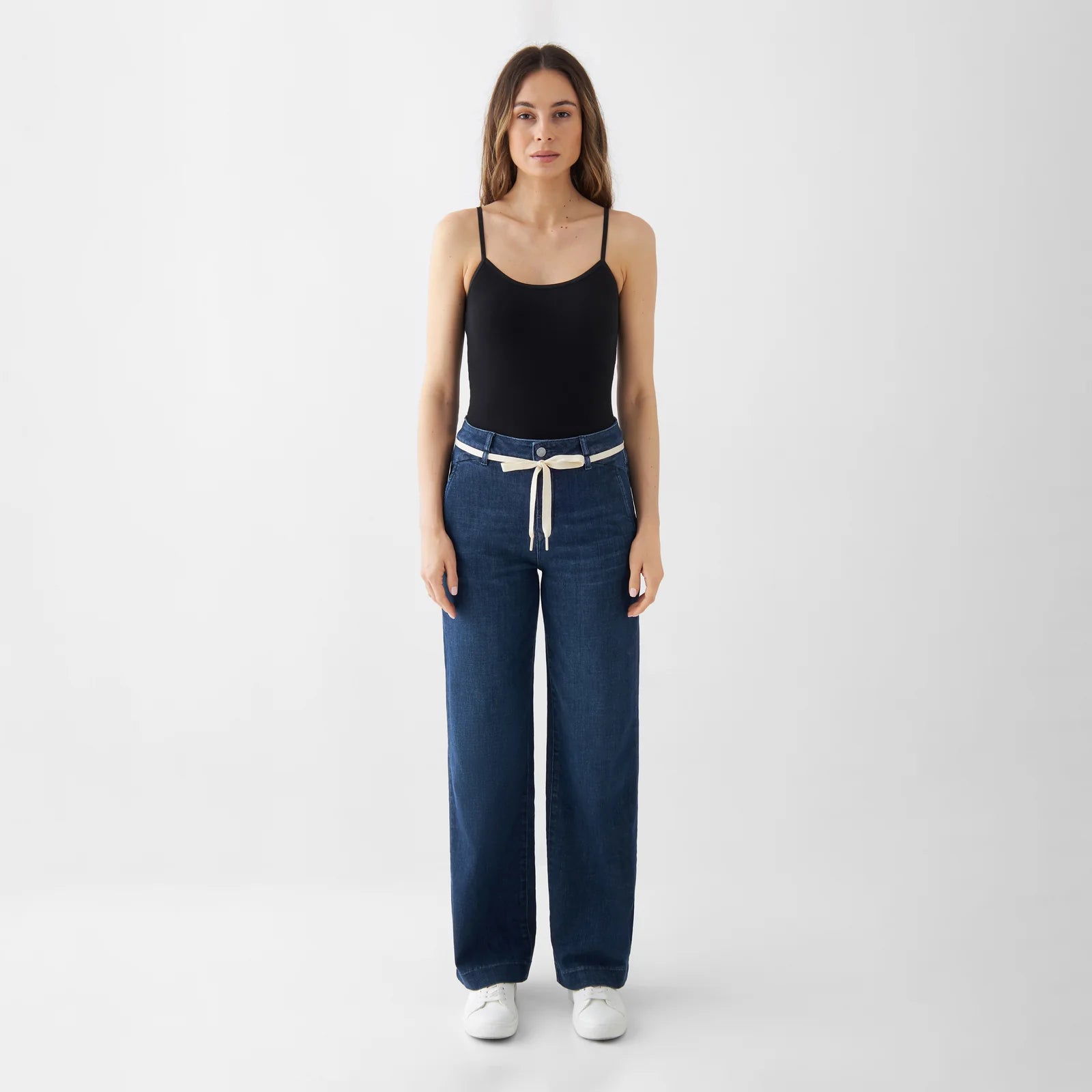 jeans dew flared - french pocket - dark blue