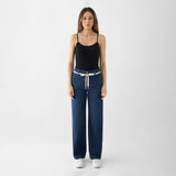 jeans dew flared - french pocket - dark blue