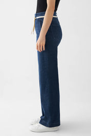 jeans dew flared - french pocket - dark blue