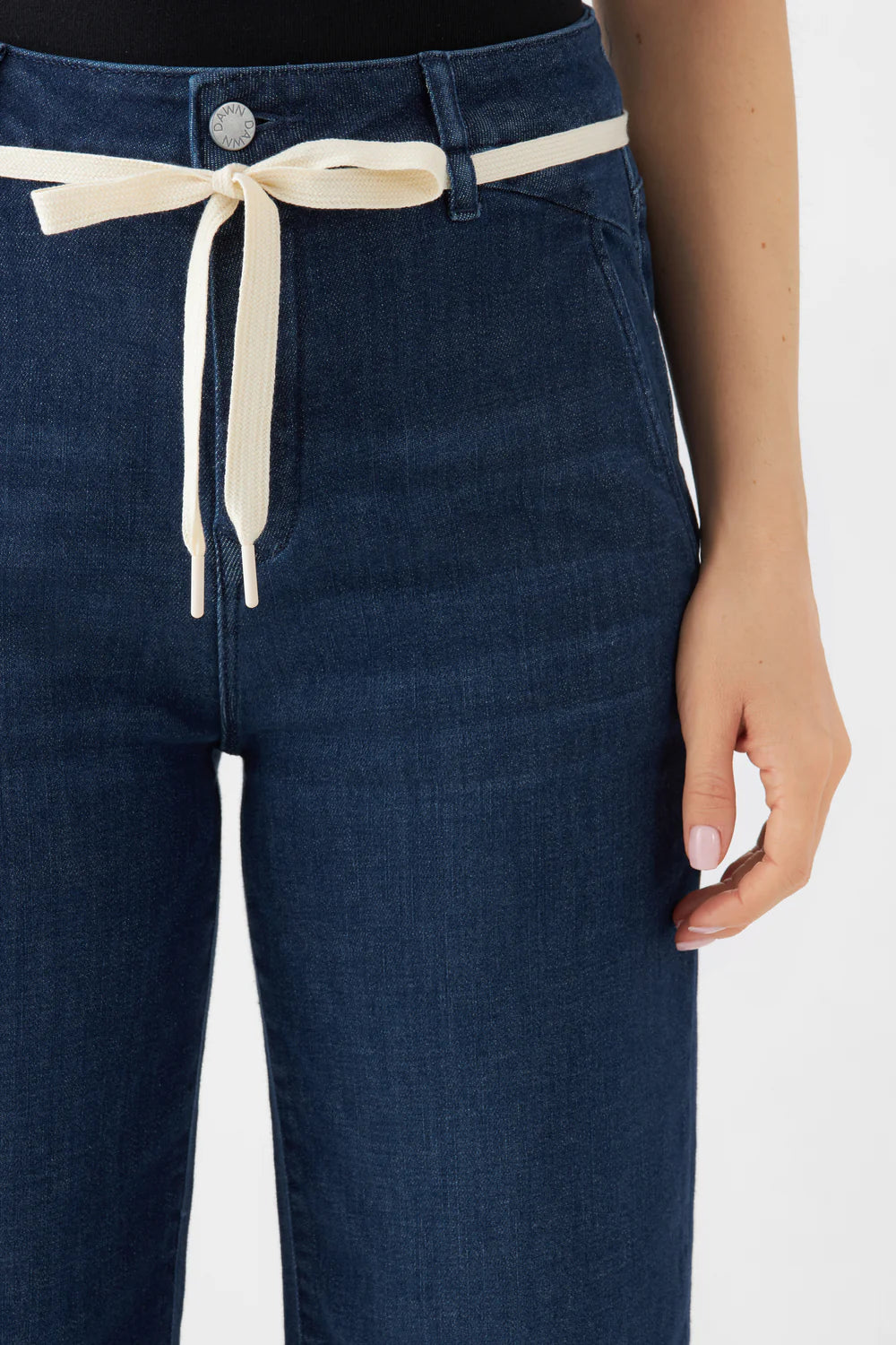 jeans dew flared - french pocket - dark blue