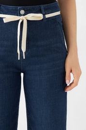 jeans dew flared - french pocket - dark blue