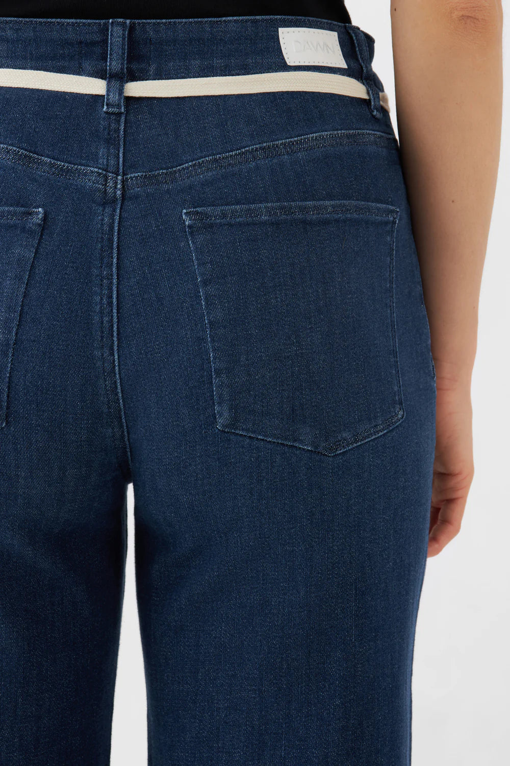 jeans dew flared - french pocket - dark blue
