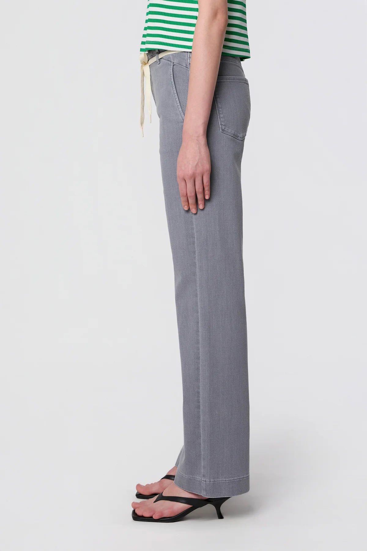 jeans dew flared - french pocket - cool grey