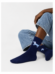 tennis sock patriot blue sausage dog