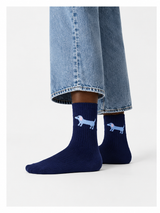 tennis sock patriot blue sausage dog