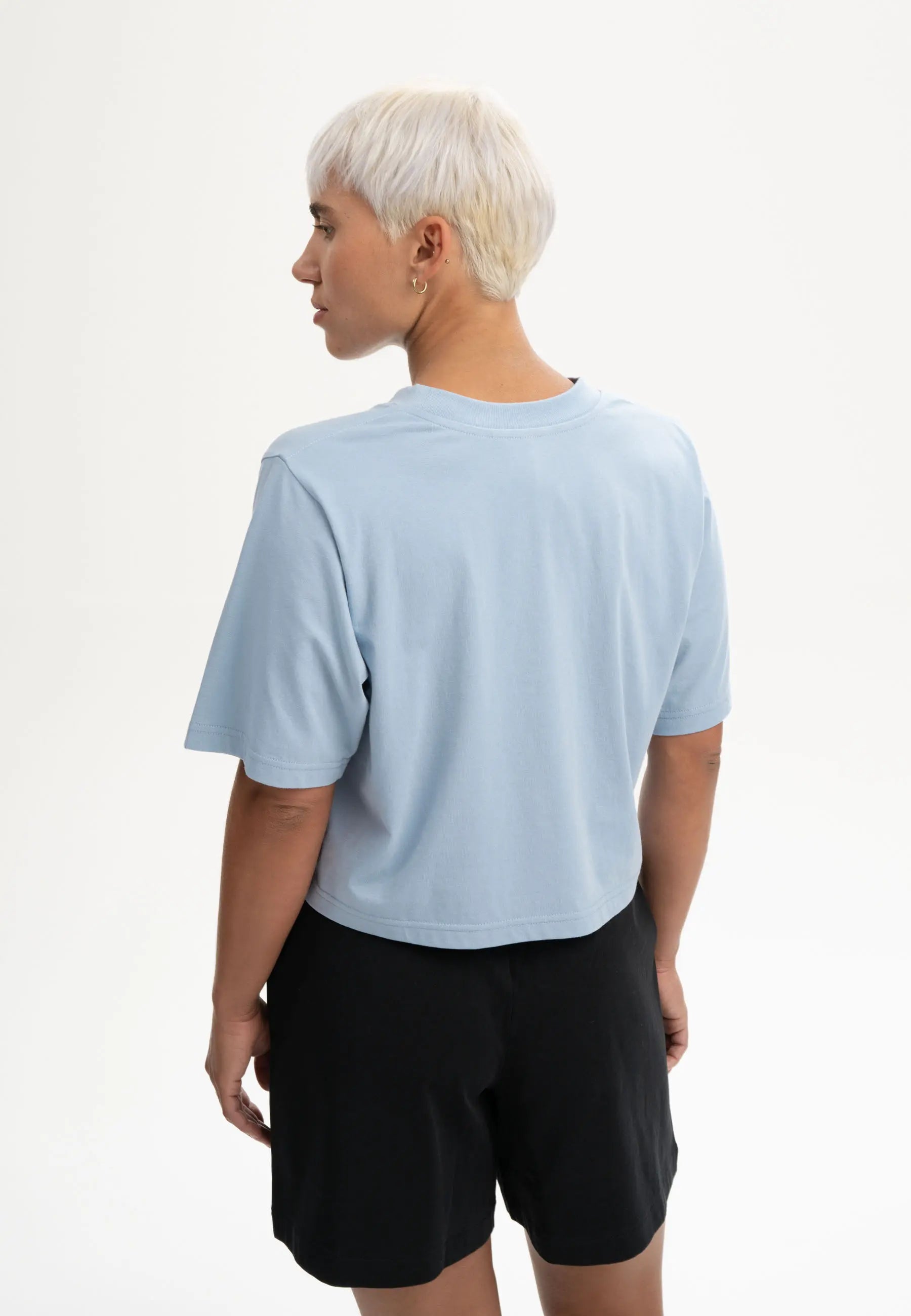 cropped t-shirt desna zartes blau