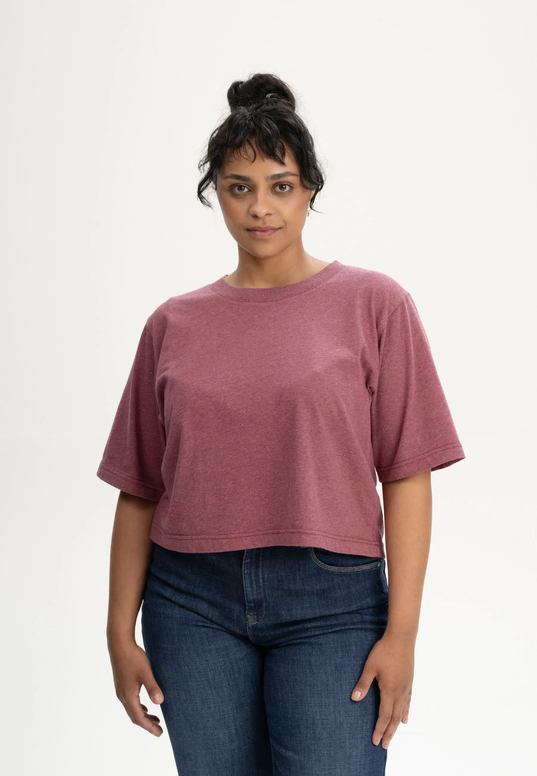cropped t-shirt desna marmelade melange