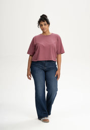 cropped t-shirt desna marmelade melange