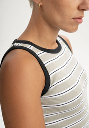 ribbed tanktop drisna dusty green streifen