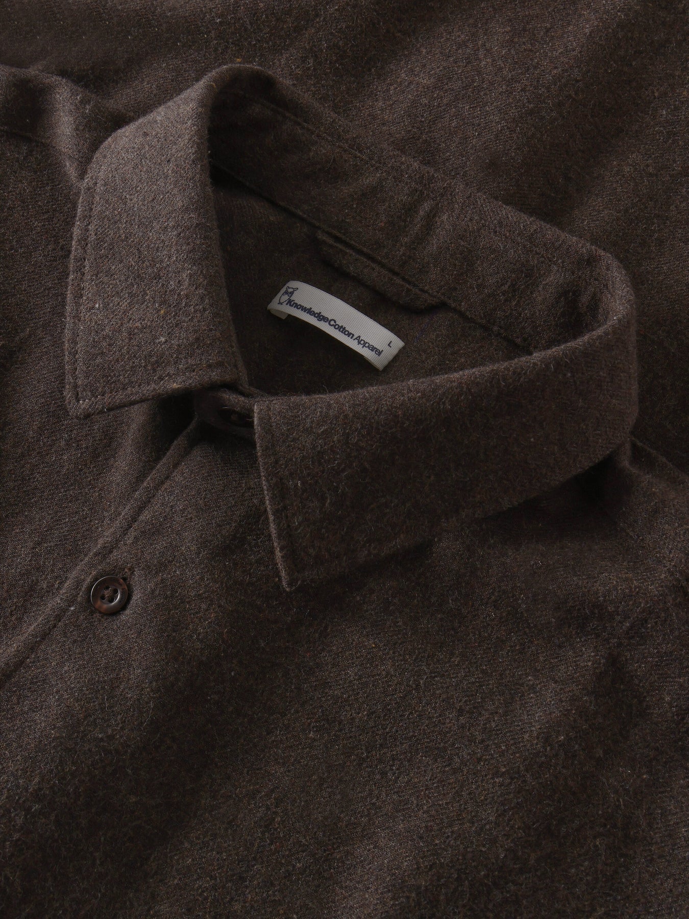 dune regular flannel shirt chocolate torte