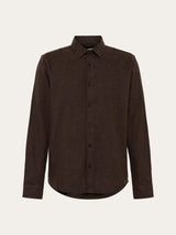 dune regular flannel shirt chocolate torte