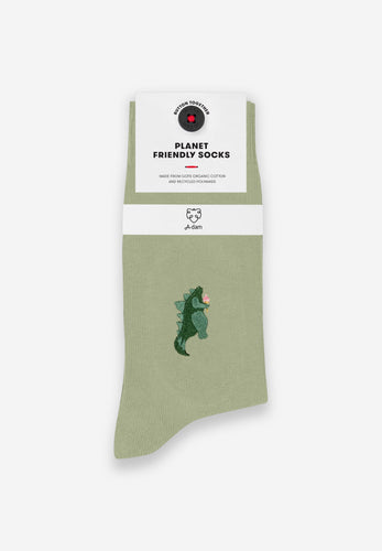 green zilla socks