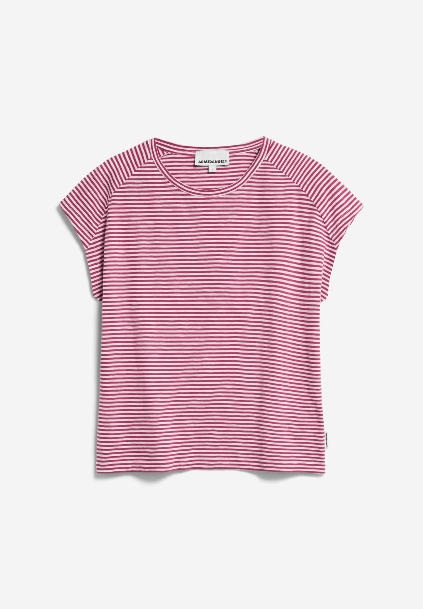 t-shirt oneliaa lovely stripes crushed berry-oatmilk