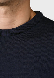 sweater basic merino knit navy