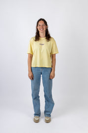 JILL DEIMEL | boxy crop tee butter yellow | pre-sale