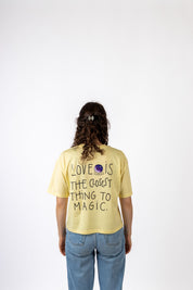 JILL DEIMEL | boxy crop tee butter yellow | pre-sale