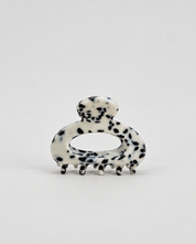 spange oval mini black dots