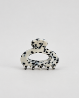spange oval mini black dots