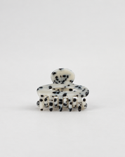spange oval mini black dots