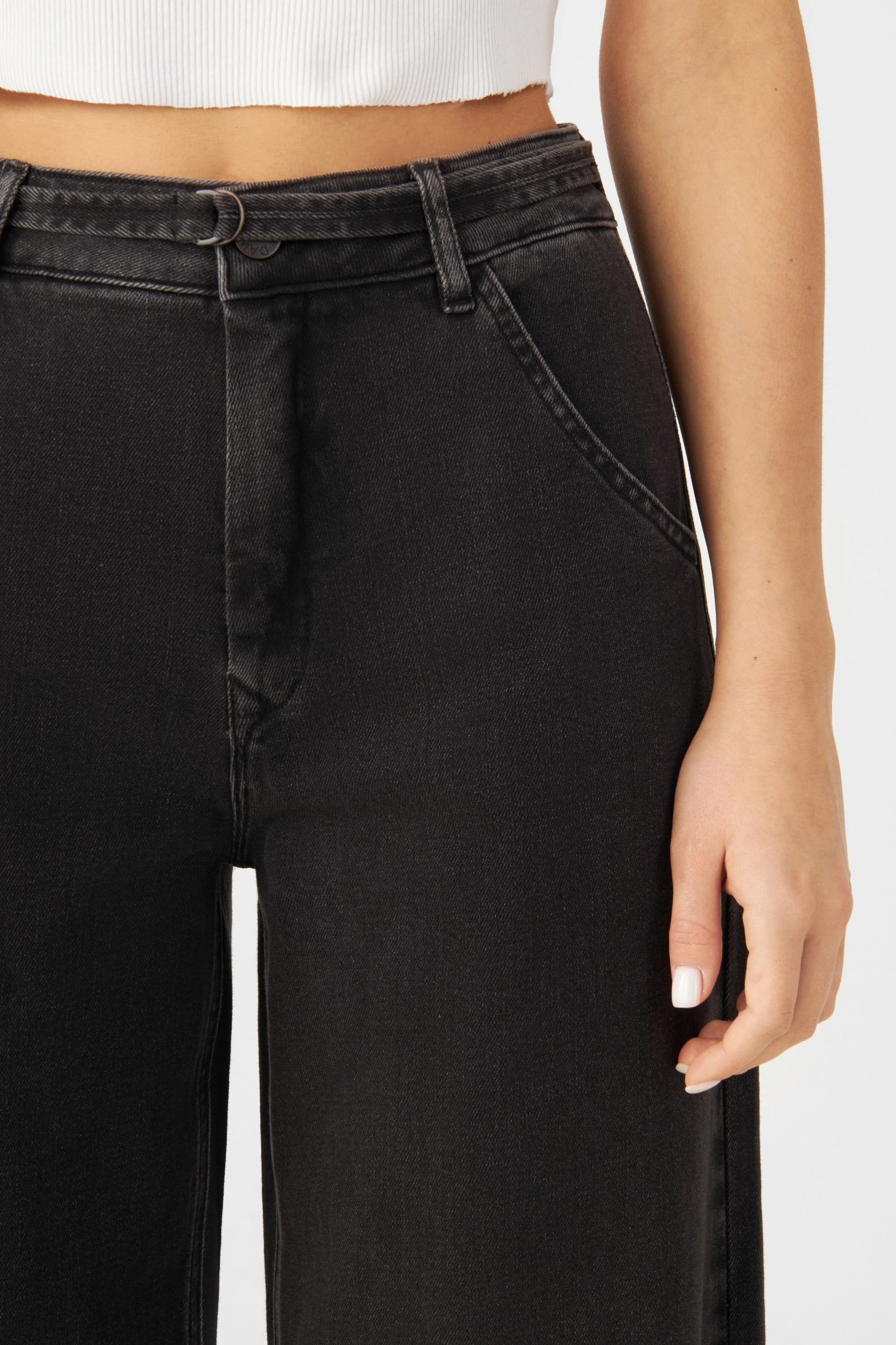 jeans blink wide barrel soft denim - classic - black denim